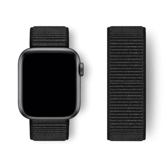 NEW BAND Black Strap Loop For Apple Watch - Picture 1 of 8